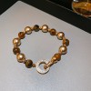 French Retro Baroque Crystal Pearl Bracelet, Light Luxury and High-End Bracelet, White, Fashionable and Versatile Hand Jewelry