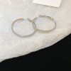 Silver Needle Circle Silver Earrings Light Luxury High-End Stud Earrings for Women Minimalist Fashion Versatile Earrings with a Unique Design
