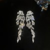 European and American Cross-border Long Wheat Ears Flowers Leaves Tassel Earrings Cold Style Elegant Earrings Light Luxury High-end Earrings