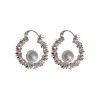 Silver Needle Circle Silver Earrings Light Luxury High-End Stud Earrings for Women Minimalist Fashion Versatile Earrings with a Unique Design
