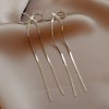 European and American Cross-border Long Wheat Ears Flowers Leaves Tassel Earrings Cold Style Elegant Earrings Light Luxury High-end Earrings