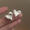 Silver needle flower love tassel earrings simple fashion Joker earrings small fresh light luxury high sense earrings wholesale