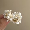 Silver needle flower love tassel earrings simple fashion Joker earrings small fresh light luxury high sense earrings wholesale