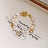 French Retro Baroque Crystal Pearl Bracelet, Light Luxury and High-End Bracelet, White, Fashionable and Versatile Hand Jewelry