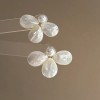 Silver needle flower love tassel earrings simple fashion Joker earrings small fresh light luxury high sense earrings wholesale