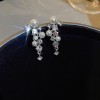European and American Cross-border Long Wheat Ears Flowers Leaves Tassel Earrings Cold Style Elegant Earrings Light Luxury High-end Earrings