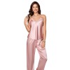 Cross-Border European and American Style Pajama Set, Spring and Summer Camisole and Long Pants Two-Piece Set, Casual Thin Ice Silk Fashion Loungewear