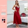 Summer comfortable imitation silk nightgown, women's sexy suspender nightgown, ice silk nightgown, long skirt, home clothing wholesale