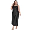 Danielin Plus Large Size Pajamas Women’s Fashion Breathable Casual Pajamas Long Silk Sexy Sling Nightgown