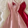 Amazon’s New Women’s Suspender Nightgown, Lace-Trimmed Sexy Nightgown, Comfortable Home Wear, Casual Nightgown, Bathrobe