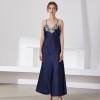 Simulated Silk Pajamas for Women, Lace Sexy V-Neck Long Suspender Nightgown, Pajamas, Home Clothes, Drop Shipping