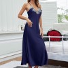Summer comfortable imitation silk nightgown, women's sexy suspender nightgown, ice silk nightgown, long skirt, home clothing wholesale