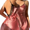 Danny Lin European and American Style Cross-Border Spring and Summer Thin Imitation Silk Spaghetti Strap Nightgown Short Home Dress Suspender Skirt