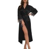 Women’s Autumn and Winter Mid-length Hanging Skirt Jacket Two-piece Casual Home Clothes Women’s Silk Lace-up Sexy suit