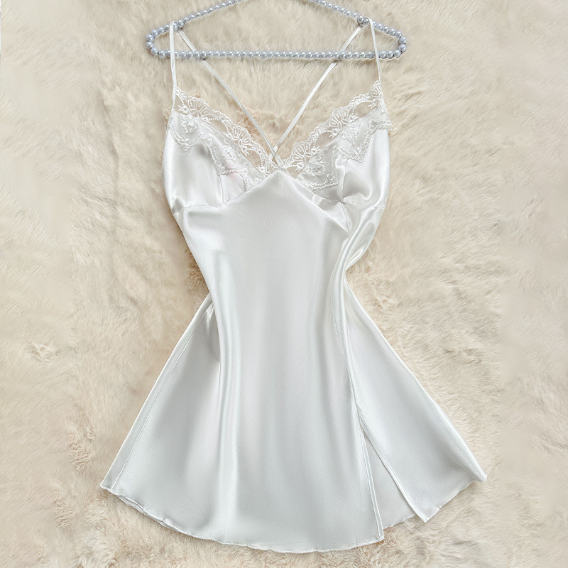 Amazon’s New Women’s Suspender Nightgown, Lace-Trimmed Sexy Nightgown, Comfortable Home Wear, Casual Nightgown, Bathrobe