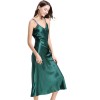 Cross-border direct supply imitation silk nightgown ladies summer suspenders skirt V-neck sexy long pajamas home manufacturers supply