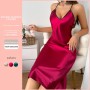 Cross-Border Amazon Suspender Nightgown Thin Simulated Silk Home Clothes European and American Style Feminine Backless Suspender Skirt