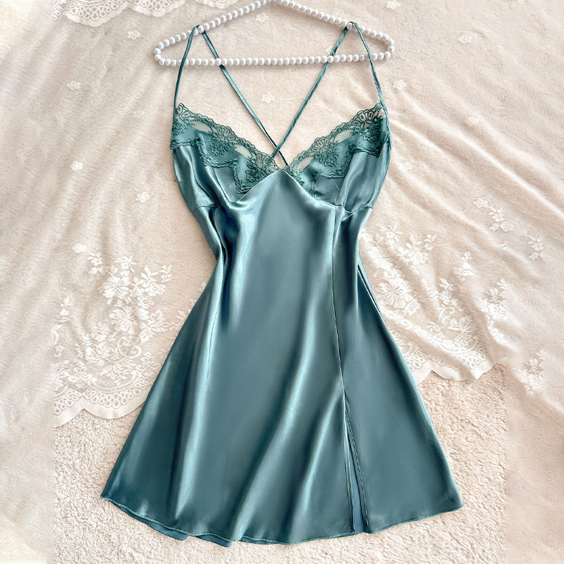 Amazon’s New Women’s Suspender Nightgown, Lace-Trimmed Sexy Nightgown, Comfortable Home Wear, Casual Nightgown, Bathrobe