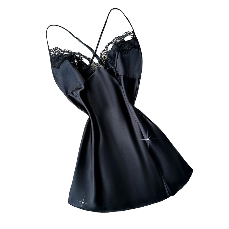 Amazon’s New Women’s Suspender Nightgown, Lace-Trimmed Sexy Nightgown, Comfortable Home Wear, Casual Nightgown, Bathrobe