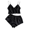 European and American Style Cross-Border New Imitation Silk Lingerie, Sexy Loungewear, Ice Silk Pajamas, Women’s Camisole, Belly Wrap, Shorts Set