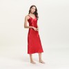 Cross-border direct supply imitation silk nightgown ladies summer suspenders skirt V-neck sexy long pajamas home manufacturers supply