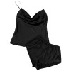 New Solid Color Ice Silk Pajamas for Women, Thin Home Suspender Shorts Set, Sexy and Light Two-Piece Home Clothes