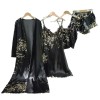 Homewear Simple Five-Piece Printed Cherry Pajamas Women’s Thin Nightgown Suspender Shorts Suspender Skirt Suit