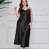 Danielin Plus Large Size Pajamas Women’s Fashion Breathable Casual Pajamas Long Silk Sexy Sling Nightgown